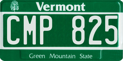 VT license plate CMP825