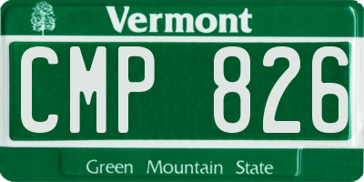 VT license plate CMP826