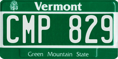 VT license plate CMP829
