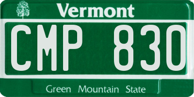 VT license plate CMP830