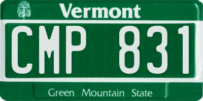 VT license plate CMP831