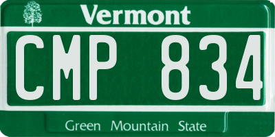 VT license plate CMP834