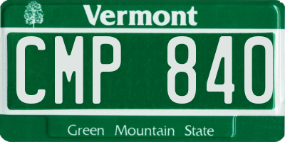 VT license plate CMP840