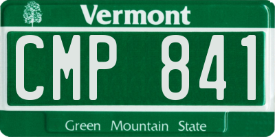VT license plate CMP841