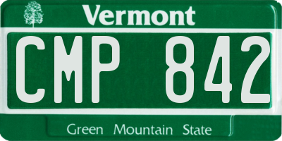 VT license plate CMP842