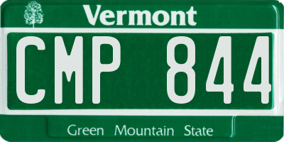 VT license plate CMP844