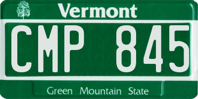 VT license plate CMP845