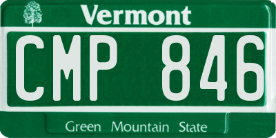 VT license plate CMP846