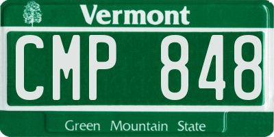 VT license plate CMP848