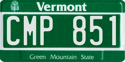 VT license plate CMP851