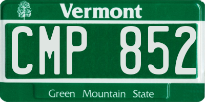 VT license plate CMP852