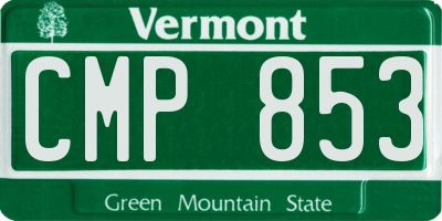 VT license plate CMP853