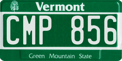 VT license plate CMP856