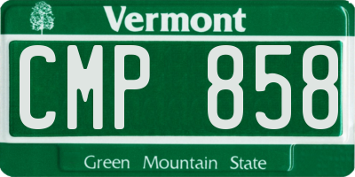 VT license plate CMP858