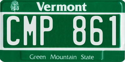 VT license plate CMP861