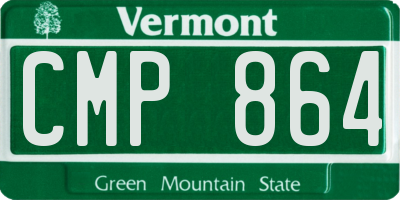 VT license plate CMP864