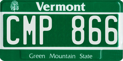 VT license plate CMP866