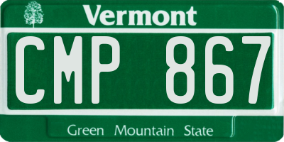 VT license plate CMP867