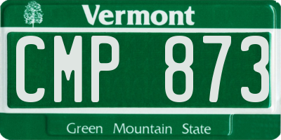 VT license plate CMP873
