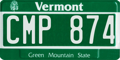 VT license plate CMP874