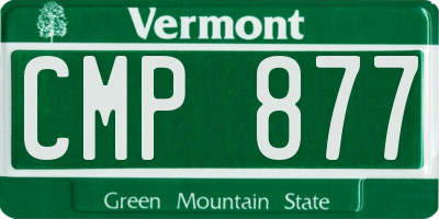 VT license plate CMP877
