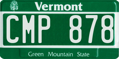 VT license plate CMP878