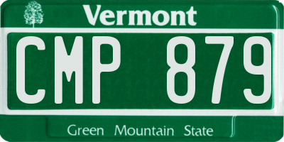 VT license plate CMP879