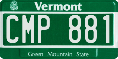 VT license plate CMP881