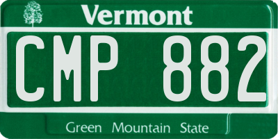 VT license plate CMP882