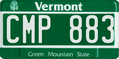 VT license plate CMP883