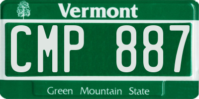 VT license plate CMP887