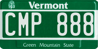 VT license plate CMP888