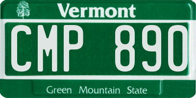 VT license plate CMP890