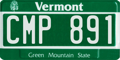 VT license plate CMP891