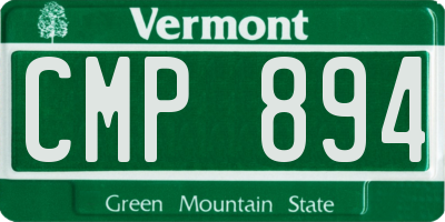 VT license plate CMP894