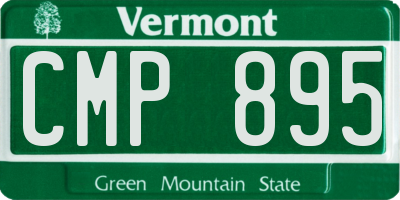 VT license plate CMP895