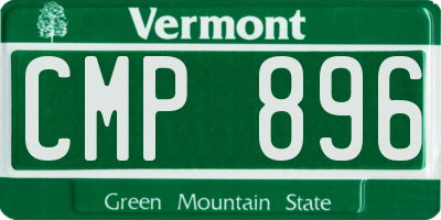 VT license plate CMP896