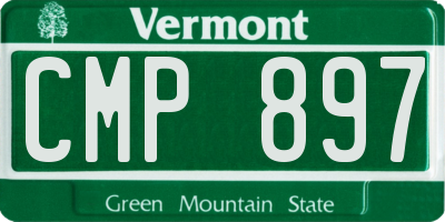 VT license plate CMP897