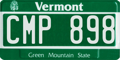 VT license plate CMP898