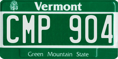 VT license plate CMP904