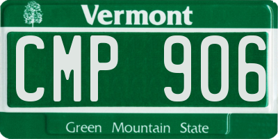 VT license plate CMP906
