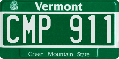 VT license plate CMP911
