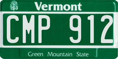 VT license plate CMP912