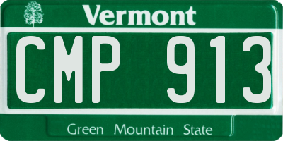 VT license plate CMP913