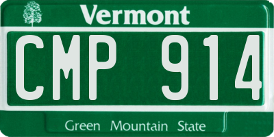 VT license plate CMP914