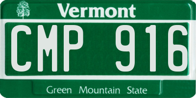 VT license plate CMP916