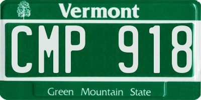 VT license plate CMP918