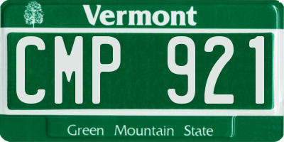 VT license plate CMP921