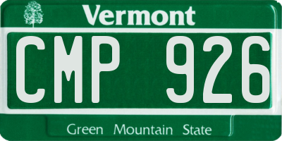 VT license plate CMP926