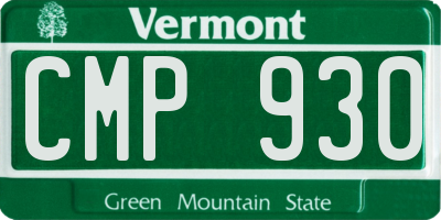 VT license plate CMP930